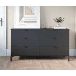 Cmoda Marden 6 cajones Horizontal Negro